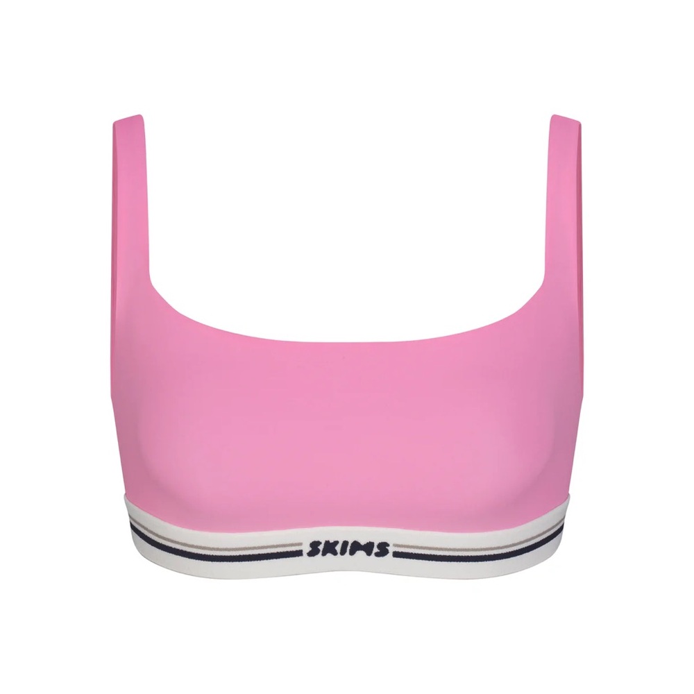 SKIMS LOGO STRAIGHT NECK BRALETTE